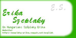 erika szeplaky business card